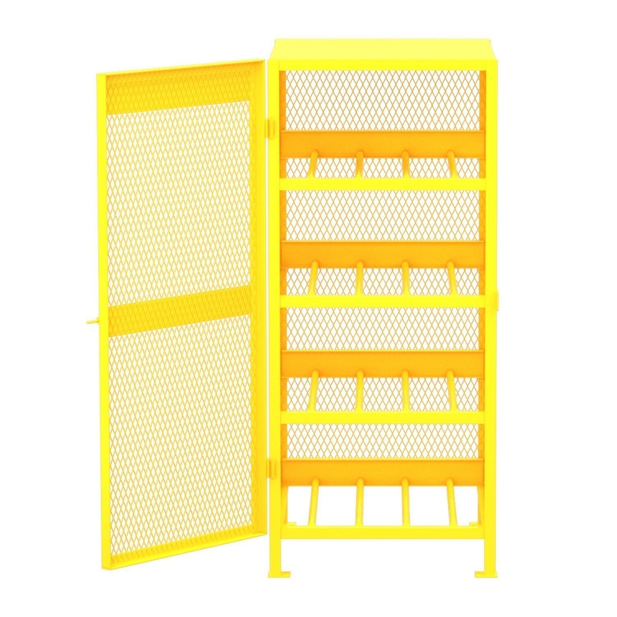 Valley Craft Steel Gas Cylinder Cabinet, 71" High, Yellow - photo 6