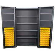 Valley Craft Steel Bin Storage Cabinet - 48" x 78"