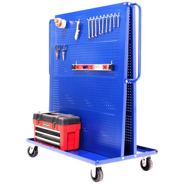 Valley Craft F89546B Pegboard Cart, 30" x 57", Blue - Default Title