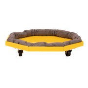 Valley Craft Steel Drum Dolly, 32" x 32", Yellow - Absorbent Collar