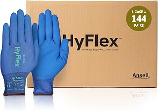Ansell HyFlex Multi-Purpose Touchscreen Work Gloves with Aerofit Precision Comfort Technology