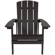 Charlestown Indoor/Outdoor Faux Wood Adirondack Chairs by Flash Furniture – Set of 4, Polyresin, Slate Gray, Model 4-JJ-C14501-SLT-GG