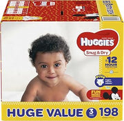 HUGGIES Snug & Dry Diapers, Size 3, 198 Count