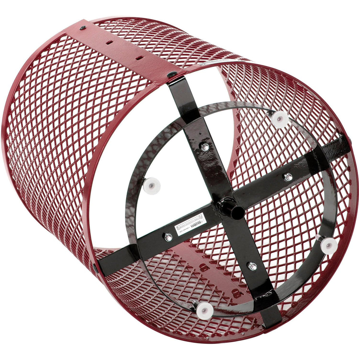 Outdoor Diamond Steel Trash Can by Global Industrial – Steel, Red, Model 261924RDD
