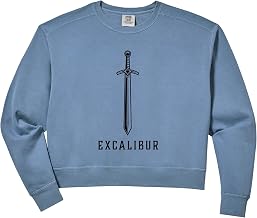 Womens Excalibur The Legendary Sword in the Stone of King Arthur Comfort Colors Crop Sweatshirt