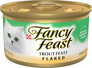 Purina Fancy Feast Wet Cat Food Flaked Trout Feast (24) 3oz Cans