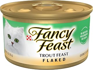 Purina Fancy Feast Wet Cat Food Flaked Trout Feast (24) 3oz Cans