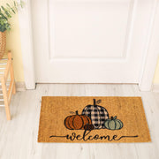 Whaline Fall Doormat, Coir Pumpkin Design, 16 x 28 Inch