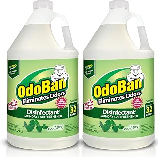 OdoBan Disinfectant Concentrate and Odor Eliminator, Made in the USA, Original Eucalyptus Scent, 2 Gallons
