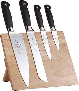 Mercer Culinary Genesis 5-Piece Magnetic Board Set, Rubberwood,Black