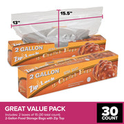 30 Count 2 Gallon Freezer Bags by Stock Your Home – 2 Gallon, 2.0 gallons, Plastic, Clear, Pack of 30