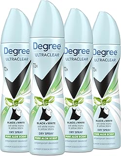Degree UltraClear Antiperspirant Deodorant Dry Spray, 4 Count, 3.8 oz