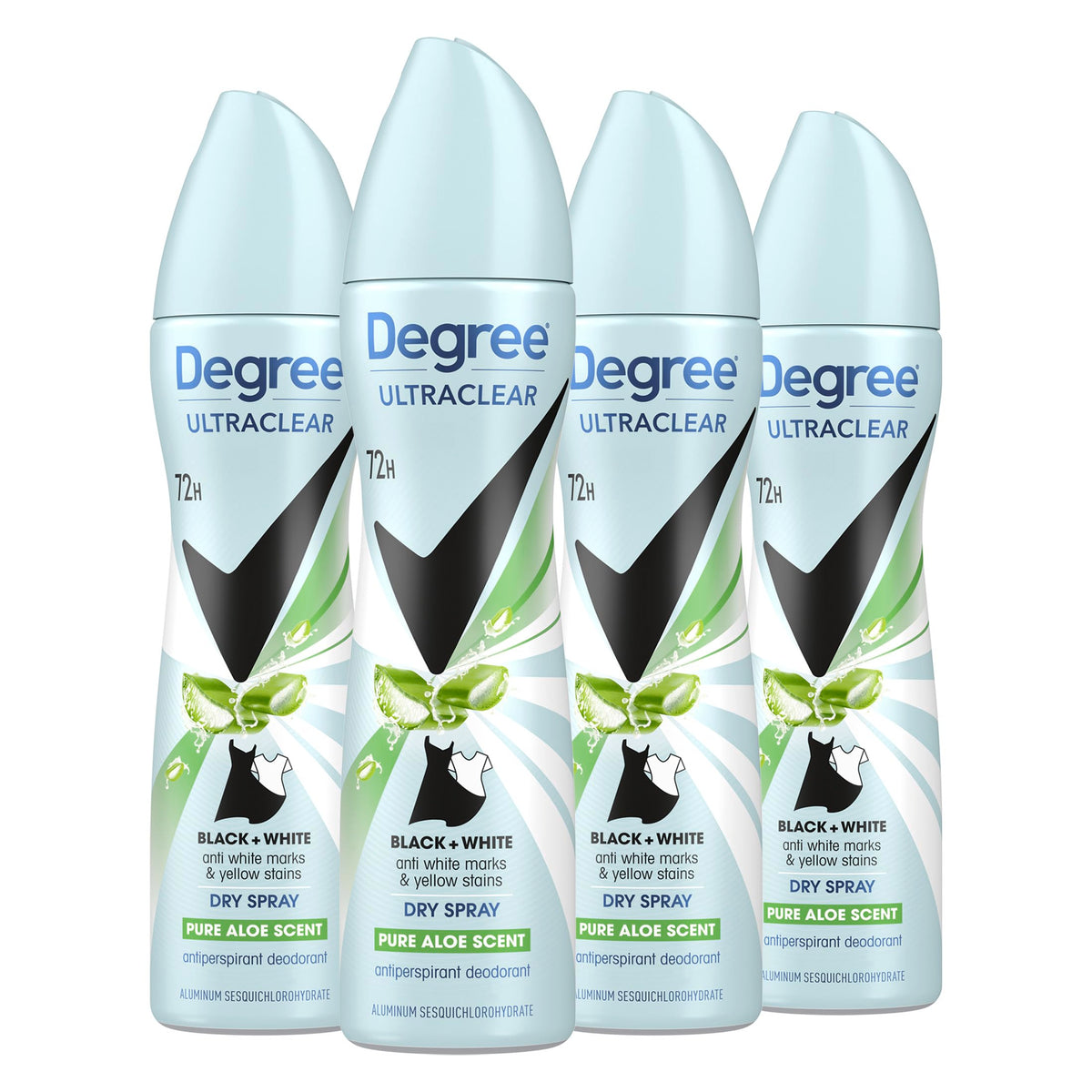 UltraClear Antiperspirant Deodorant Dry Spray by Degree – 3.8 Ounce (Pack of 4), Pack of 4