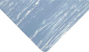 Notrax 970S0312BU 970-Marble Sof-Tyle Grande 3' x 12' Blue Anti-Fatigue Mat | with Red Stop