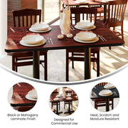 Flash Furniture Black/Mahogany / 30" x 48" Rectangular / Classic Tables