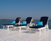 Nautical Arms Chaise by Polywood – 27 inches x 78.5 inches x 39 inches, High Density Polyethylene (HDPE), Teak, Model NCC2280TE