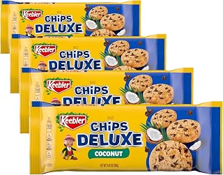 Keebler Chips Deluxe Coconut Cookies, 9.45oz (Pack of 4)