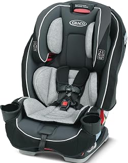 Graco SlimFit 3-in-1 Convertible Car Seat, Ultra-Space-Saving Design, Darcie, Suitable for Rear and Forward-Facing, Highback Booster Seat with 10-Position Headrest