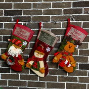 Sunnyglade Christmas Stocking Set, 18 Inch, 3 Pack