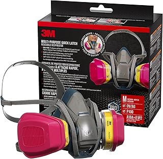 3M Multi-Purpose Quick Latch Reusable Respirator 65023QLH1-DC, OV/AG/P100, Mdm, 1-Fcpc, 1-pr of 60923 Crtrdg/Fltrs