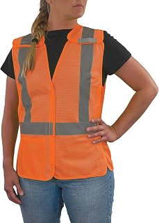 Ergodyne GloWear 8215BAW-S Women's High Visibility Vest, Breakaway Shoulders and Sides, Type R, Class 2, Hook & Loop, Hi Vis Vests for Women