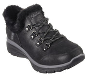 Women's Easy Going - Fall Adventures Slip-in Bootie by Skechers – 8, Faux Leather, Black, Model 167875-BLK