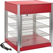 Winco 18" Red Rotating Heated & Humified Food Warmer/Merchandiser