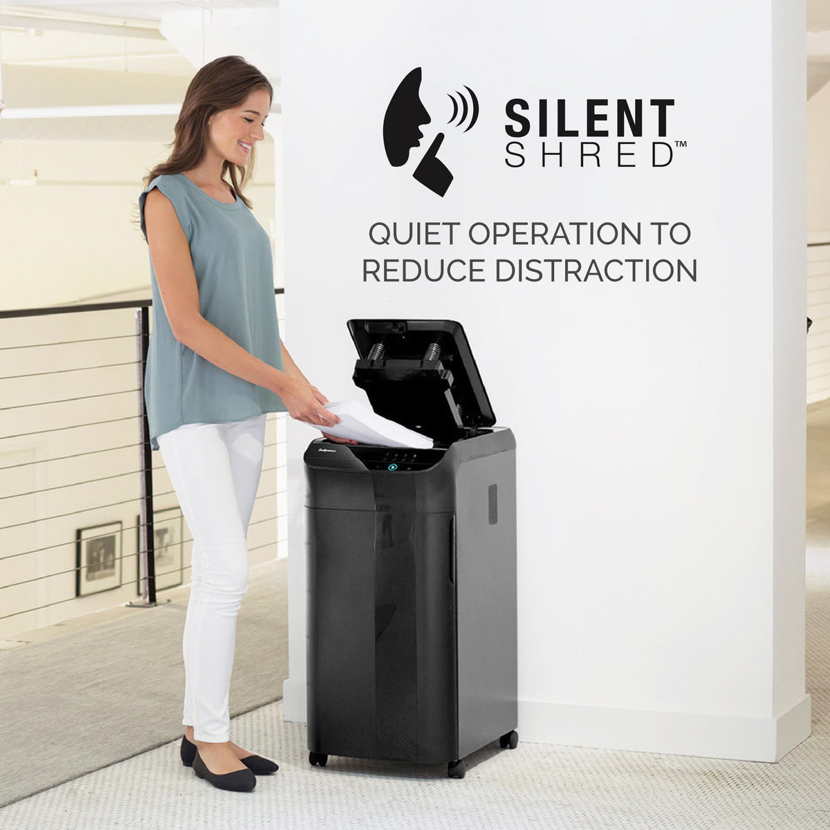 AutoMax 600M 2-in-1 Heavy Duty Auto Feed Commercial Paper Shredder with Micro-Cut by Fellowes – Micro-Cut, 83.0 liters, Black, Model 4657301