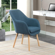 Convenience Concepts Denim Blue Linen / Chair / 25.25"L x 26.75"W x 33.5"H Chairs