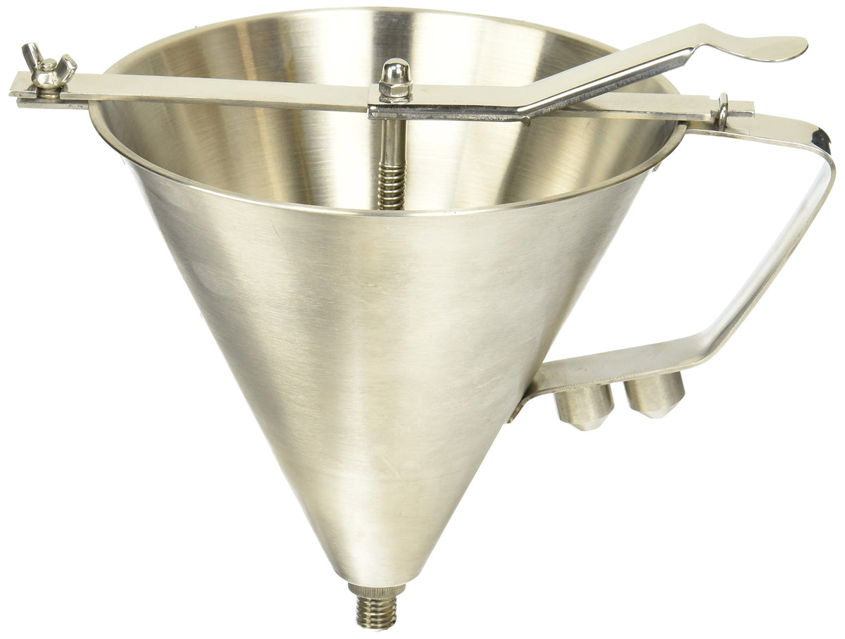 World Cuisine 7-1/2-Inch Diameter Stainless Steel Automatic Confectionary Funnel by PADERNO – 2 Quart, Stainless Steel, Silver, Model A4780019