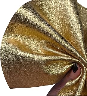 Metallic Lambskin Leather Sheet – Gold, 12×18 in (30×45 cm)