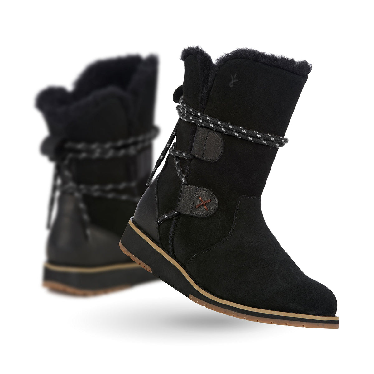 Laurina Lo Boot - Women's Black by EMU – 6, synthetic, Black, Model W11112BK