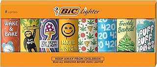 BIC Maxi Pocket Lighter, Special Edition Counterculture Series, 8 Count
