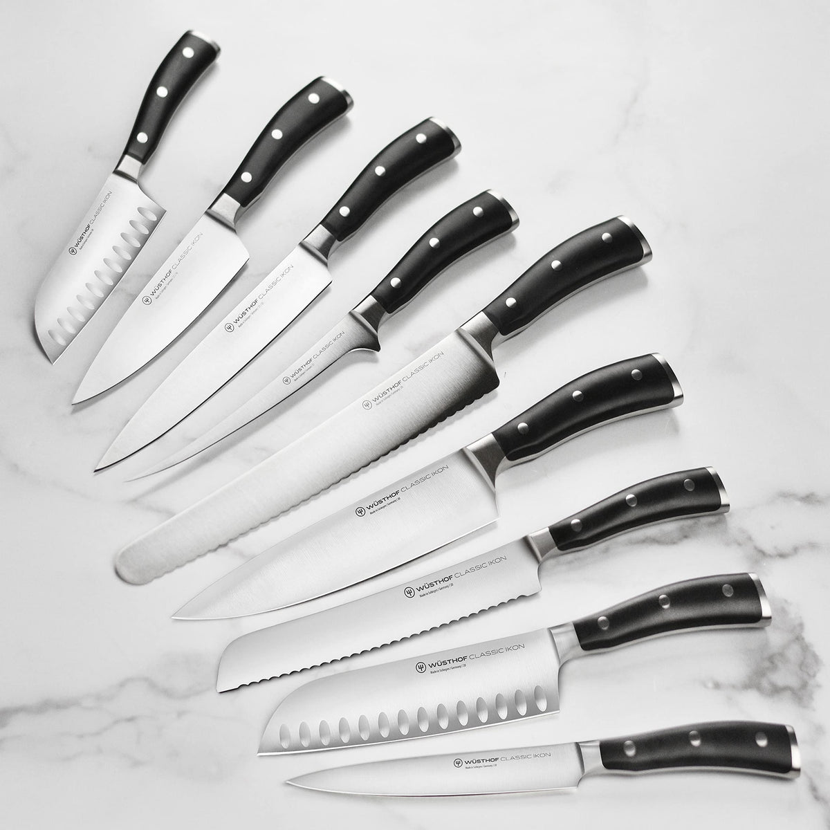 Wusthof 26 Piece Knife Block Set by Wüsthof – 26 Piece, Forged High Carbon Stainless Steel, black;tan, Pack of 26, Model Classic Ikon
