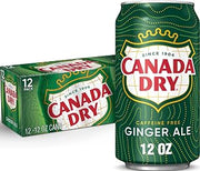 Canada Dry Ginger Ale Soda, 12 fl oz cans, 12 pack