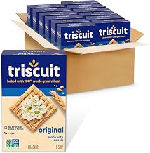 Triscuit Original Whole Grain Wheat Crackers, Healthy Snacks, 12 Boxes