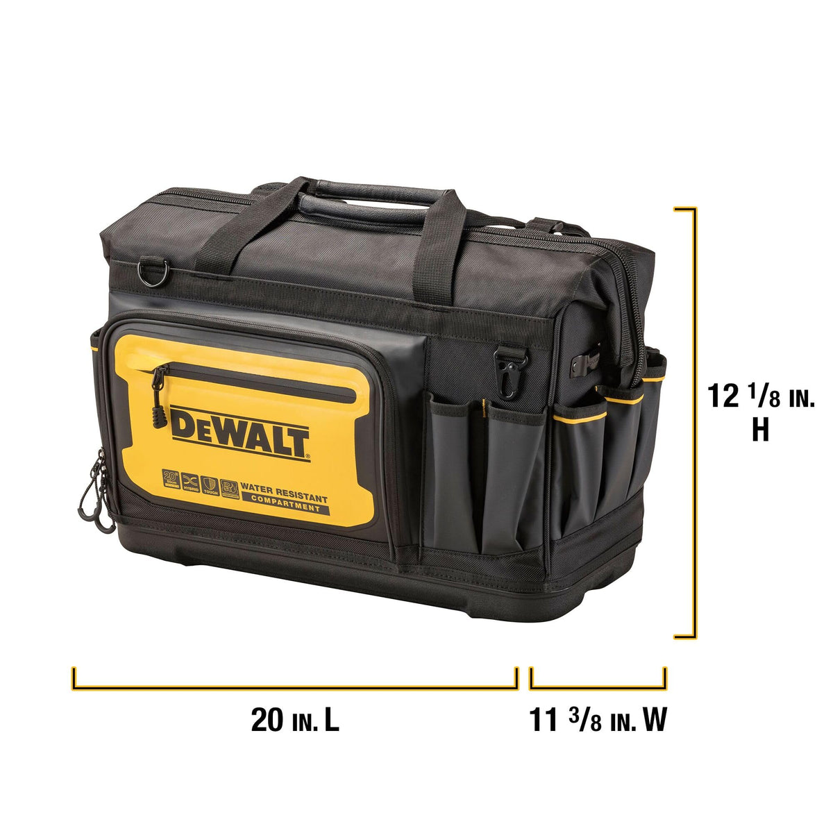 DEWALT 20" Open Mouth Tool Bag / One Size / Black, Yellow Tool Bags
