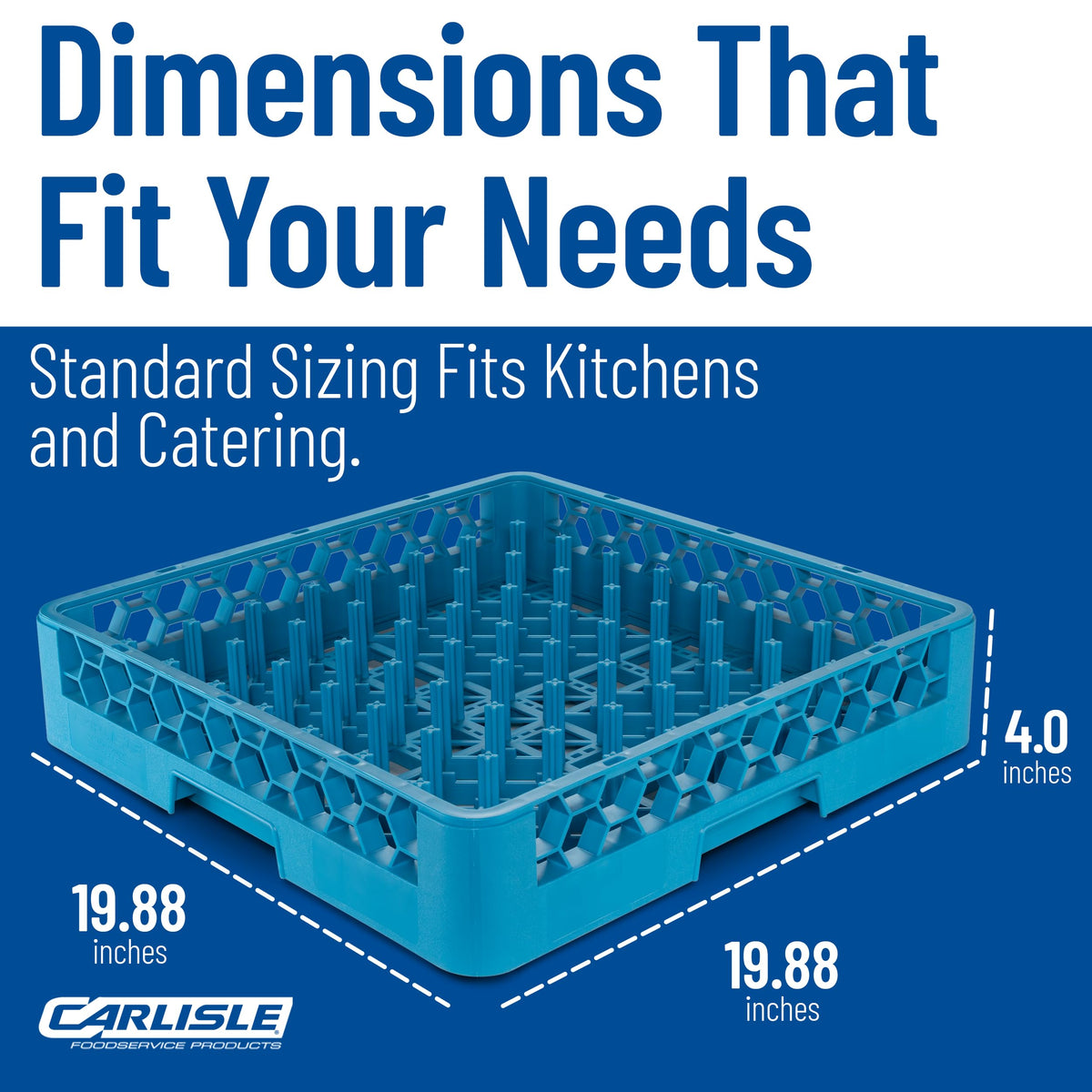 Carlisle FoodService Products RP-14 Blue Color – Polypropylene OptiClean All Purpose Plate and Tray Rack