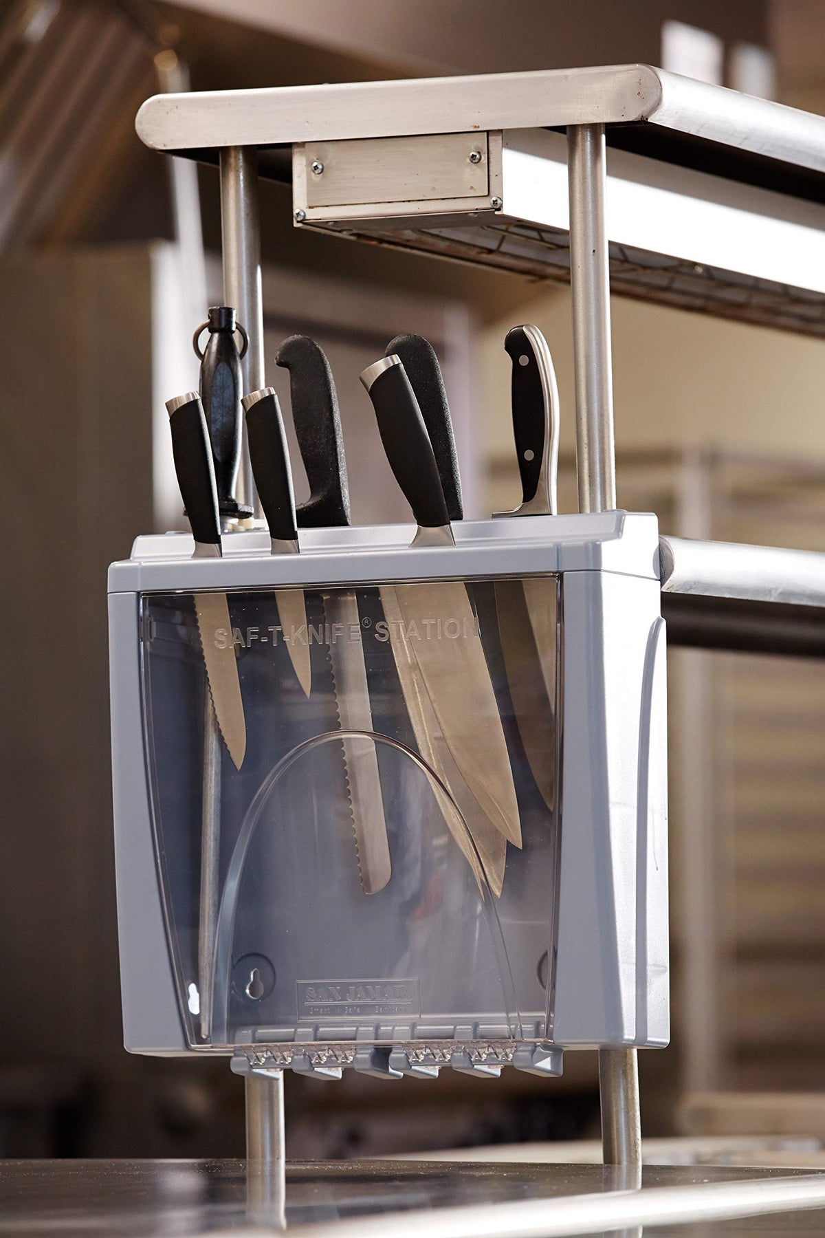 San Jamar 6 / Gray / Modern Knife Blocks