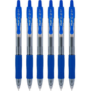 G2 Premium Refillable & Retractable Rolling Ball Gel Pens by PILOT – 1 Count (Pack of 6), Plastic Rubber, blue, Pack of 6, Model BL-G2-7_BLUE_6
