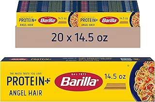Barilla Protein+ (Plus) Angel Hair Pasta, Plant Based Protein, 14.5oz(20PK)