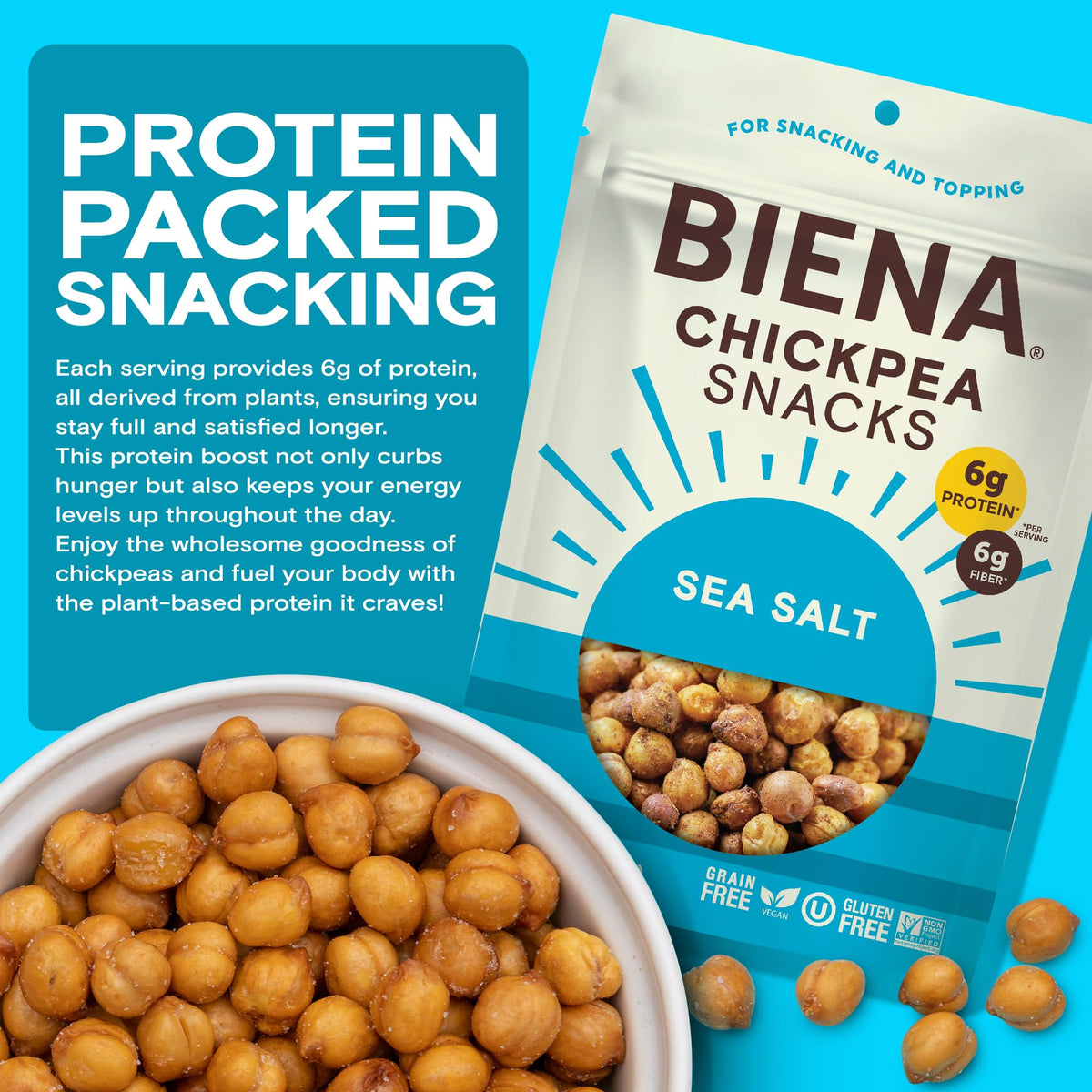 BIENA Salted / 5 Ounce (Pack of 1) / No Color Puffed Snacks