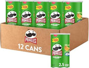 Pringles Potato Crisps Chips, Lunch Snacks, Office and Kids Snacks, Grab N' Go, Sour Cream and Onion, 1.88 Pounds (12 Cans)