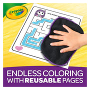 Colour & Erase Reusable Sticker Activity Pad by Crayola – 6 inches x 9.5 inches, Paper, Multi-colored, Pack of 105, Model 806945