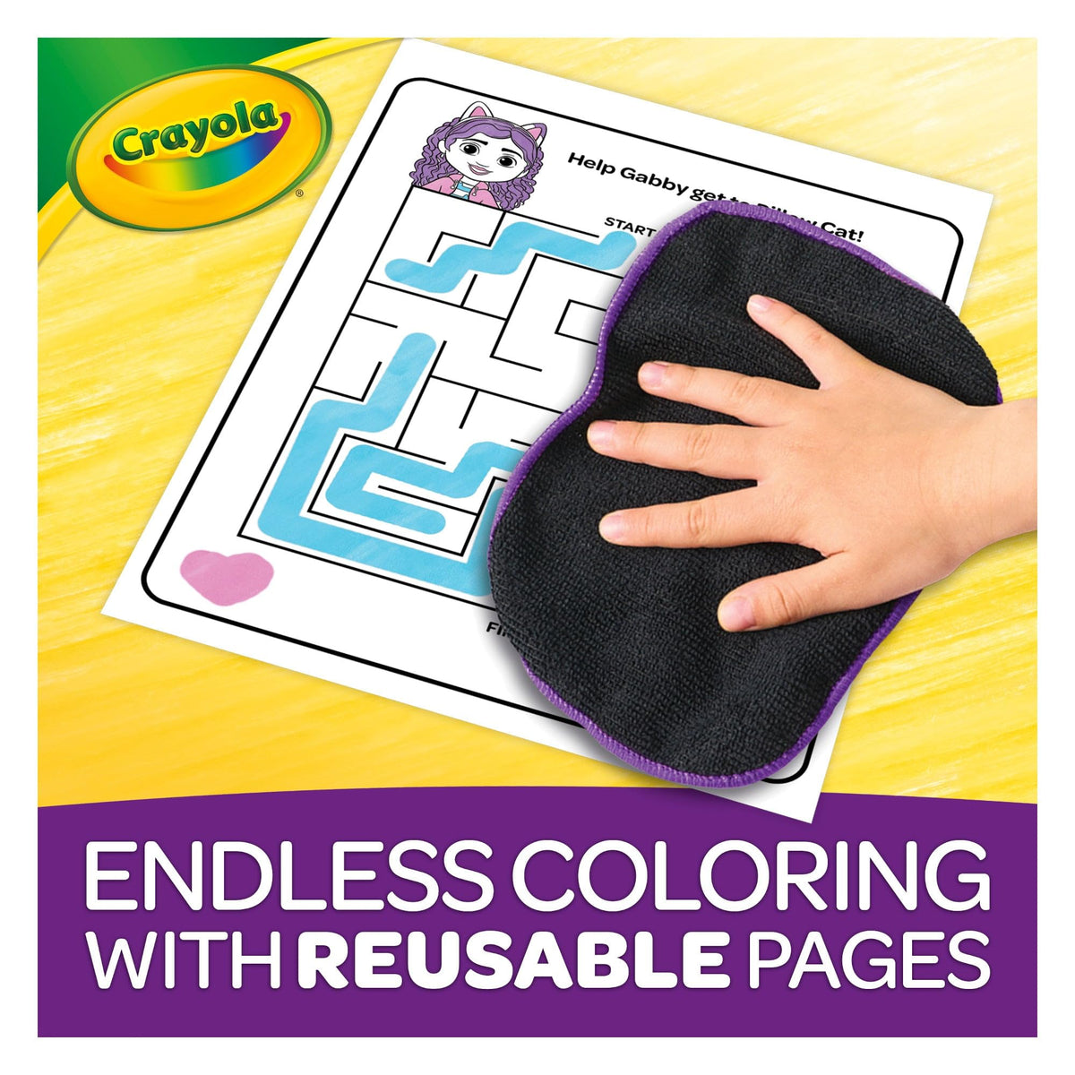 Colour & Erase Reusable Sticker Activity Pad by Crayola – 6 inches x 9.5 inches, Paper, Multi-colored, Pack of 105, Model 806945