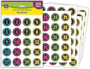Teacher Created Resources Chalkboard Brights Numbers Stickers
