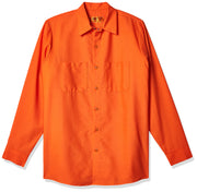 Long Sleeve Industrial Solid Work Shirt Orange Small - 5 Pack by Red Kap – Orange, Pack of 5, Model SP14