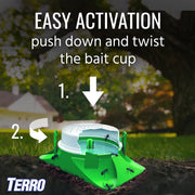 2-Pack Outdoor Liquid Ant Baits-12 Traps by Terro – 12 Bait Stations, Clear, Model T1806SR