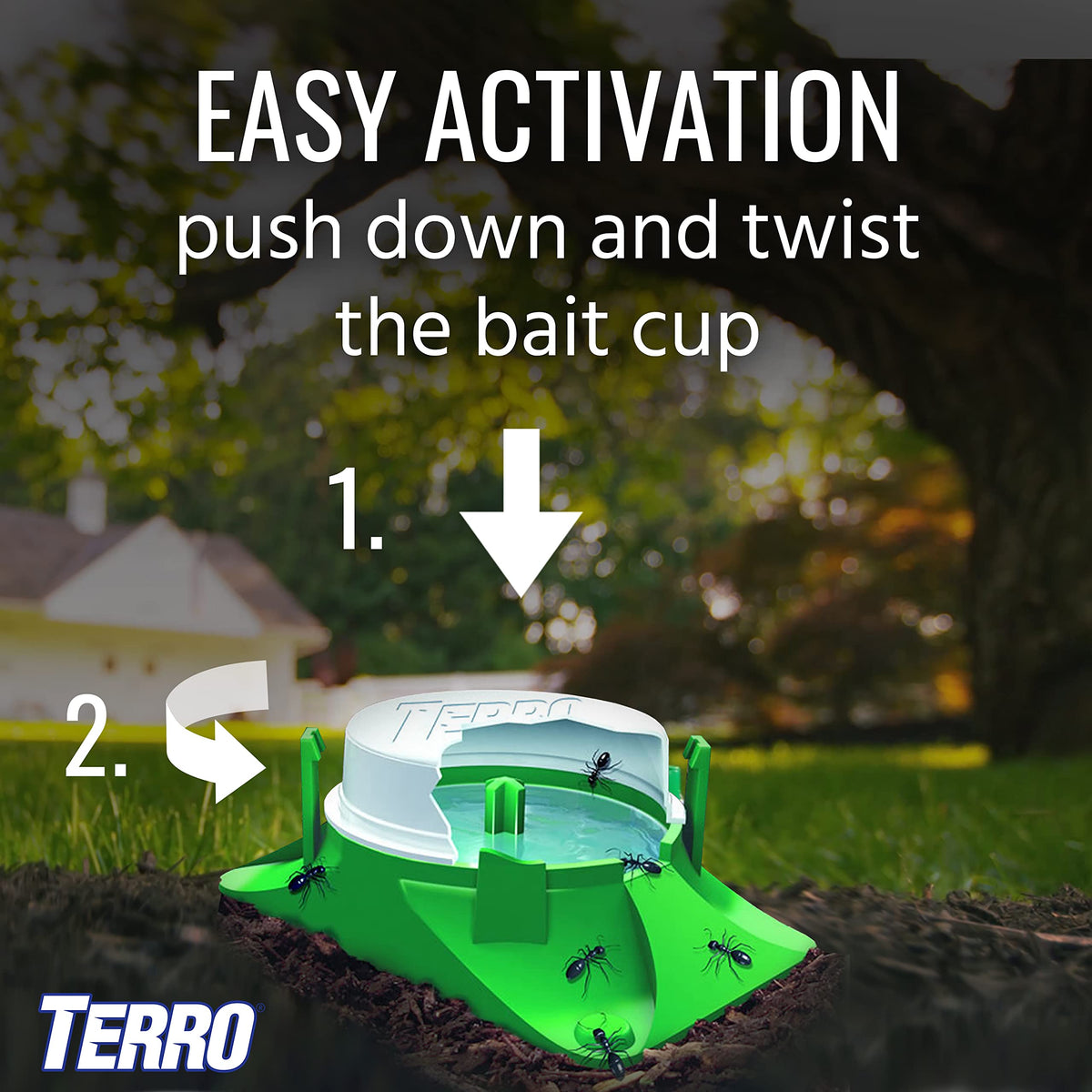 2-Pack Outdoor Liquid Ant Baits-12 Traps by Terro – 12 Bait Stations, Clear, Model T1806SR