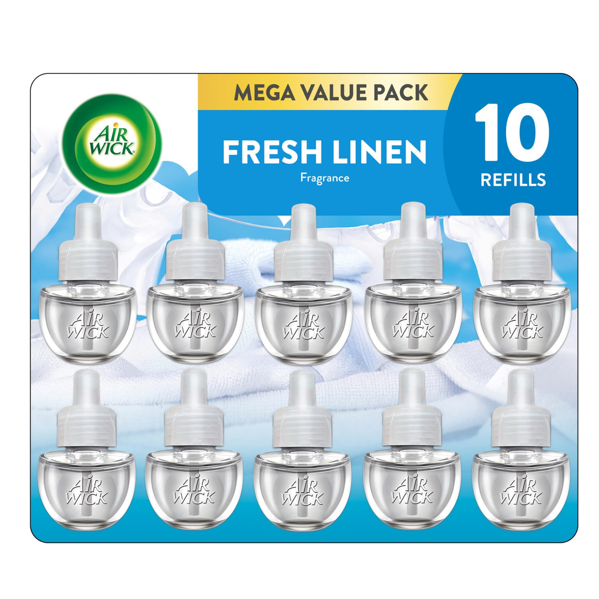 Plug In Refills with Essential Oils by Air Wick – 1 Count (Pack of 10), Transparent, Pack of 10, Model 6233801924